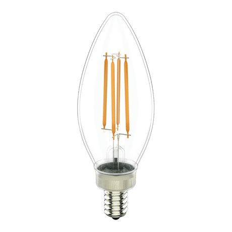 Votatec - LED Candle Filament - Flame Tipped - 3.8W - 5000K - Daylight - VO-FCAW3.8-120-50-D Candelabra Bulb