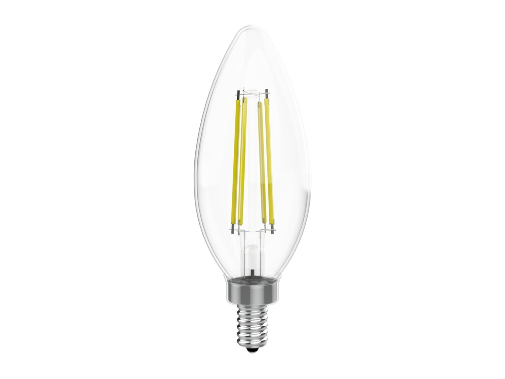 Votatec VO-FCAW9-12-30-D, LED Candle Filament, 120V, 9W, 1000 Lumens, 3000K Soft White, E12 Base, Dimmable