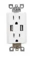 Votatec BAA-023-WH Tamper Resistant USB Charger & Duplex Receptacle