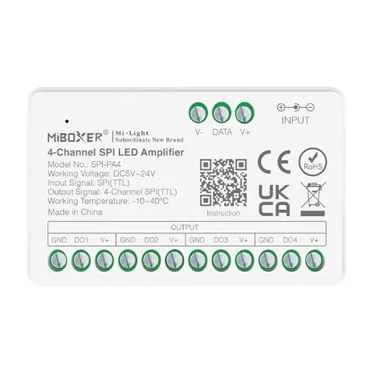 [SPI-PA4] Miboxer SPI-PA4 4-Channel SPI LED Amplifier, SPI Series