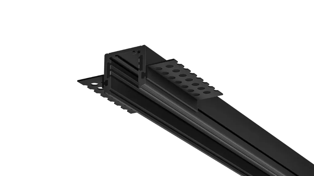 24V Magnetic Track Recessed/Flush 10' Aluminum Black Finish