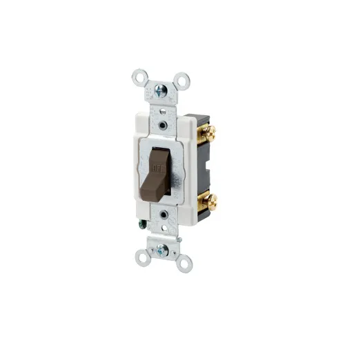Leviton 15 Amp, Toggle Switch, Single-Pole, Quiet Switch, Commercial Spec Grade CSB1-15