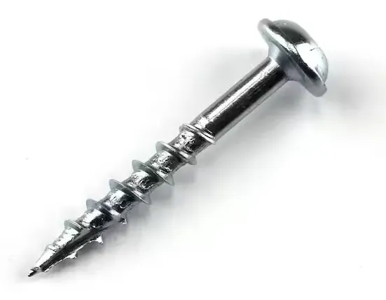 #8 x 1-1/4 in. Internal Square Drive Round Head Zinc Coarse Pocket-Hole Screw (100-Pack)