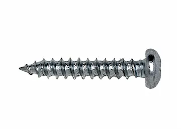 #10 x 1-inch Pan Head Square Drive Tapping Screw - Type A - Zinc Plated - 100pcs