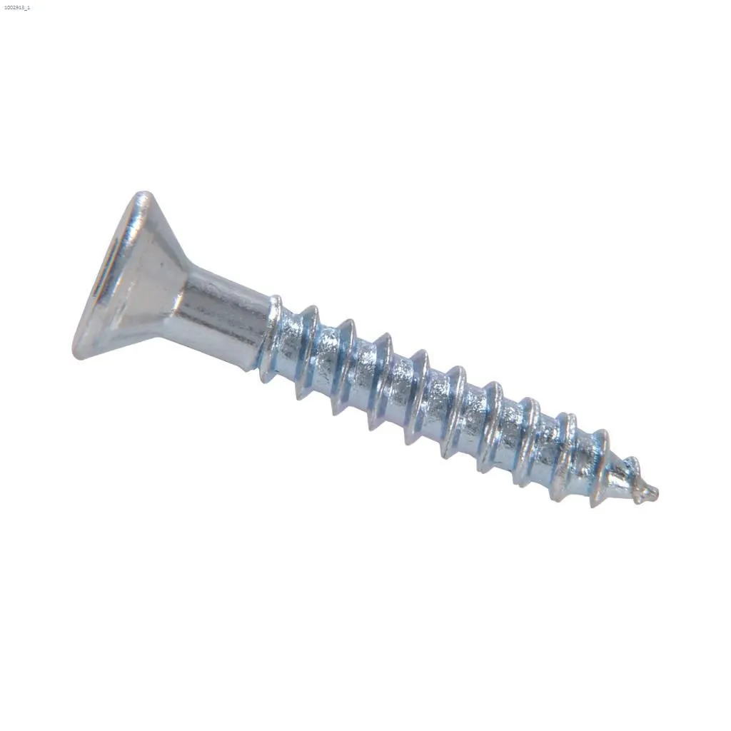 #10 x 1-1/2" Zinc Flat Head Wood Screw-100/Pack