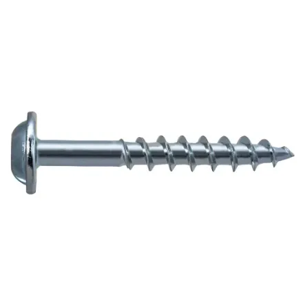 #8 x 1-1/4-inch Round Washer Head Square Drive Particle Board Screws, Zinc Plated 100pcs