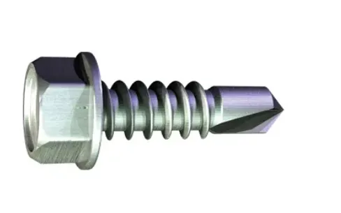 #8-18 x 1/2" Hex Washer Head Screw TEK 2 Self Drilling Screw, Zinc plated (100-pack)