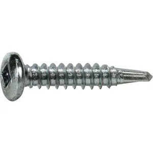 #10-16 x 3/4" Square Pan Head Zinc Finish #3 Point Steel Self-Drilling Screw