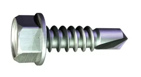 #12-14 x 3/4" Hex Washer Head TEK3 Self Drilling Screw, Zinc plated (100-pack)