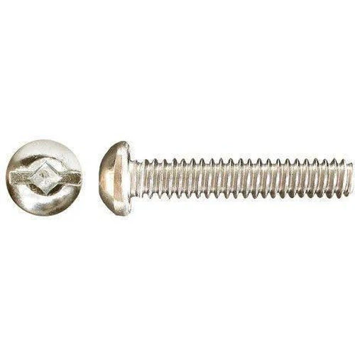 #1/4 x 3/4 Round-Head Square Standard Combo Machine Screw Zinc-plated (100pcs)