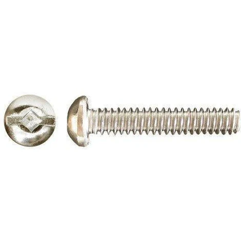 #1/4-20 X 1" Round-Head Combo SQ/Slot Machine Screw Zinc-Plated 100pack