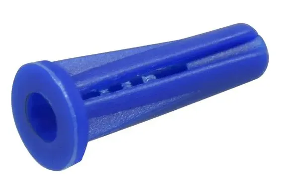 #10-12 x 1 Blue Conical Plastic Anchor 1/4 Drill Size,100pcs