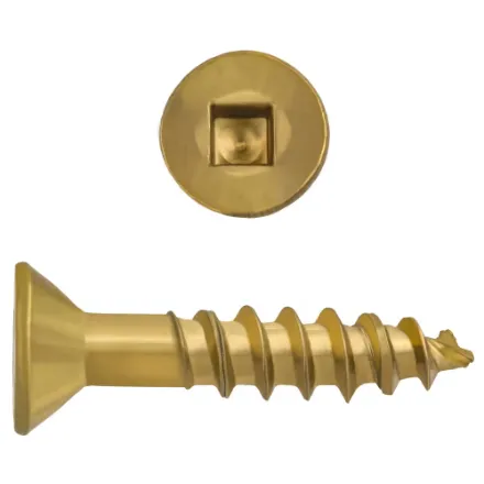 #10 x 1-inch Flat Head Square Drive Wood Screws Jar of 900