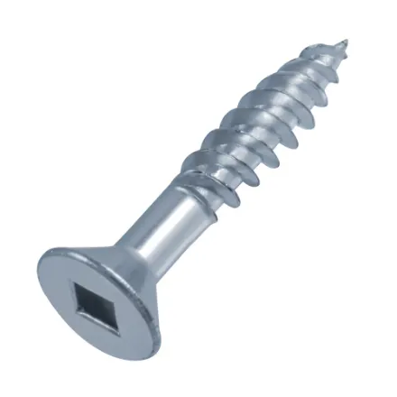 #10 x 1-1/4-in Flat Head Square Drive Steel Wood Screws, Jar of 600