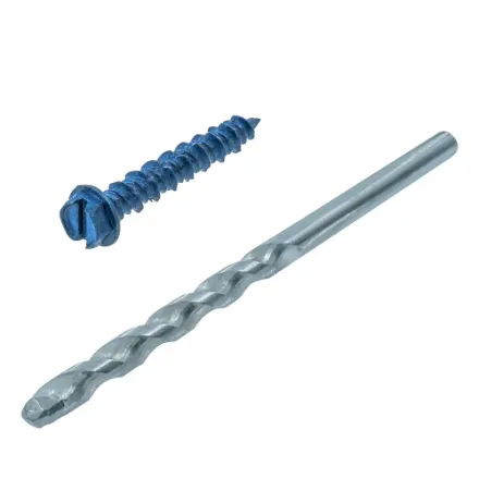 #3/16 x 1-1/4-inch Slot Drive Hex Washer Head Concrete Screw - 100pcs