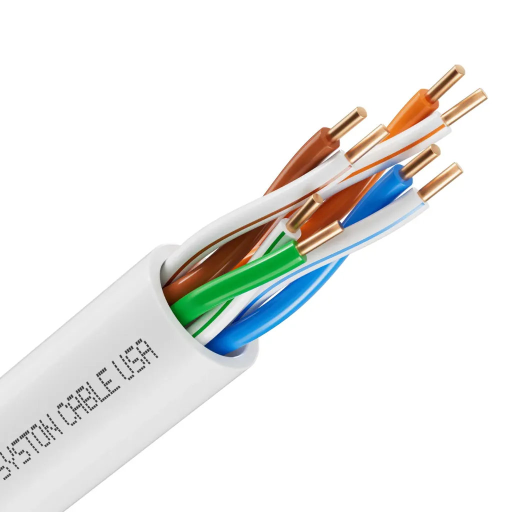 SYSTON CAT 5E Ethernet Network LAN Cable Bulk - 350 MHz 24 AWG UTP Solid Bare Copper Wire for Indoor/Outdoor - 305M 1008C