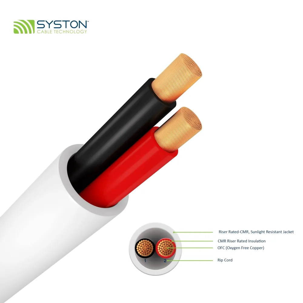 Syston 18/2 Security Control Cable, CMP/CL3P, White, 500 ft