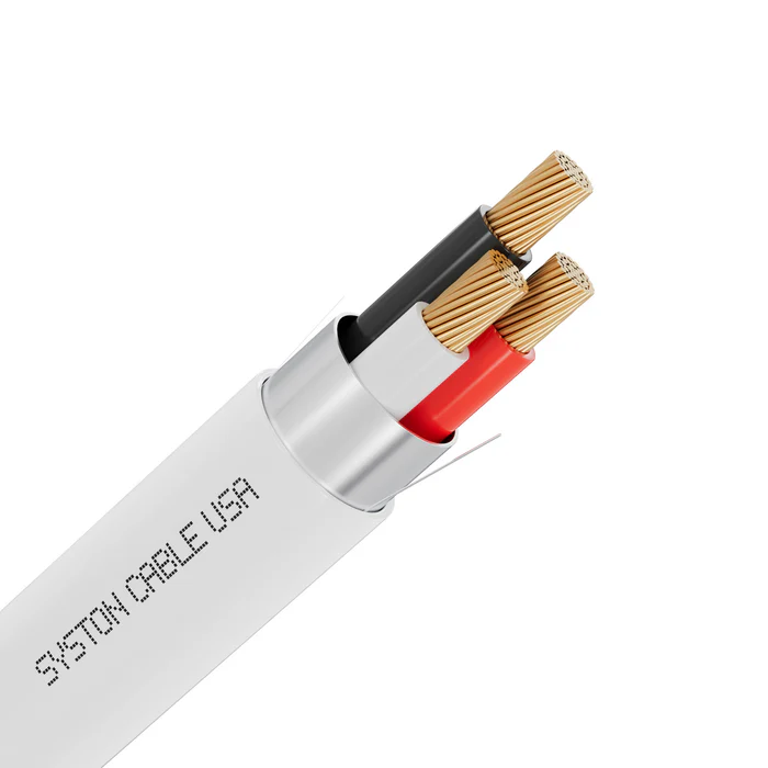 Syston 16/3 Shielded Security Control Cable, CMP/CL3P, White, 1000 ft
