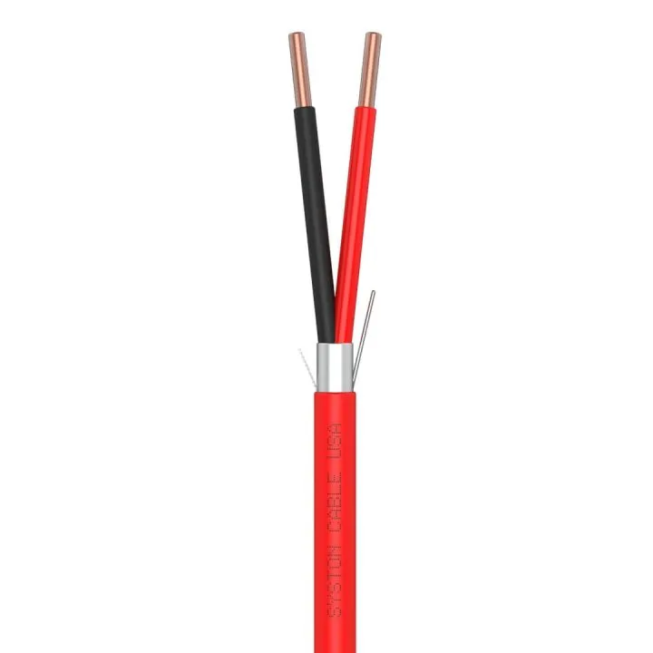 Syston 18/2 Shielded Fire Alarm Cable, FPLR/CL3R, Red, 1000 ft