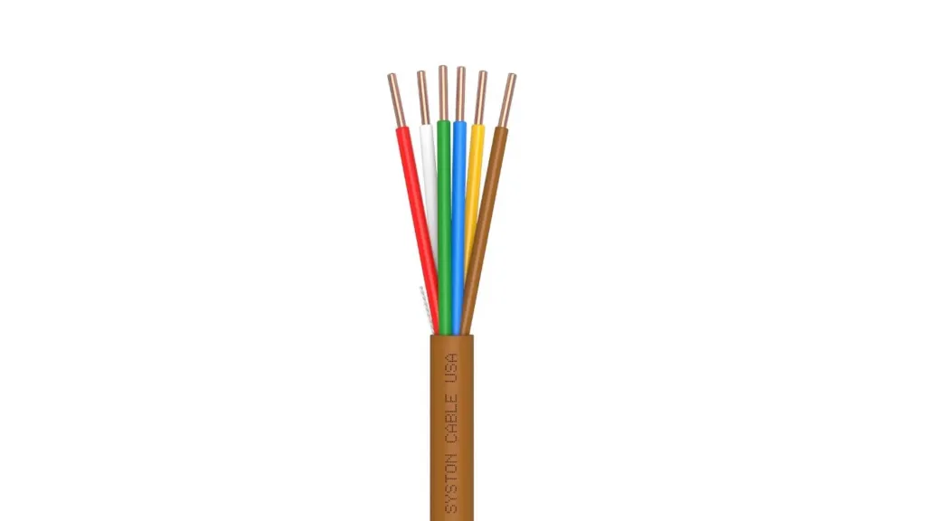 Syston 18/6 Thermostat Wire, CL3R/CMR, Brown, 250 ft
