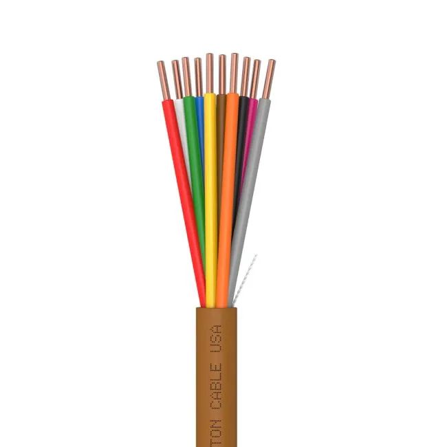Syston 18/10 Thermostat Wire, CL3R/CMR, Brown, 250 ft