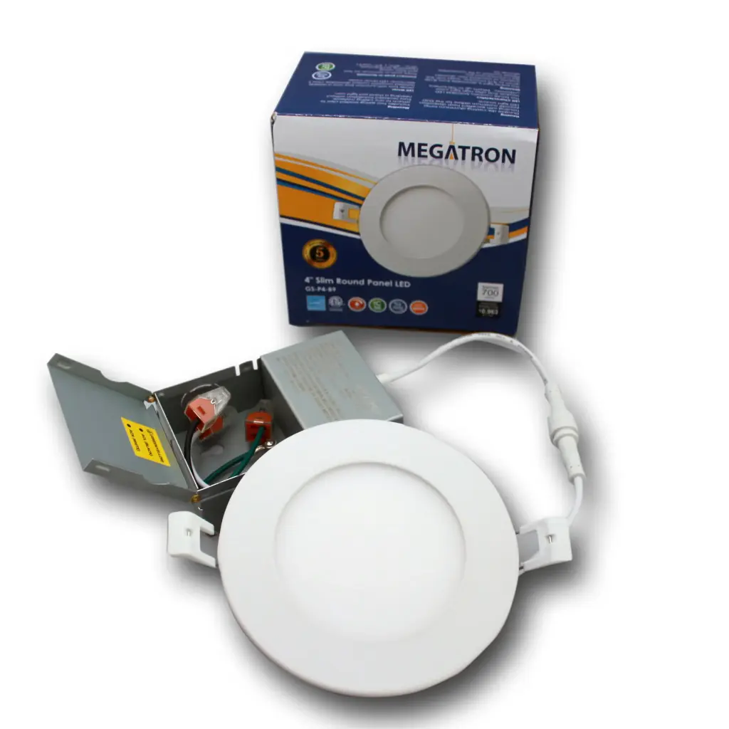 Megatron 4" Slim LED Panel Ceiling Light Round Potlight MG-RP4W9-120-5WAY-D-WET
