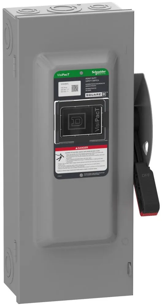Square D VH323BGL HD Switch | 240V 100A 3P Fusible Disconnect Nema 1