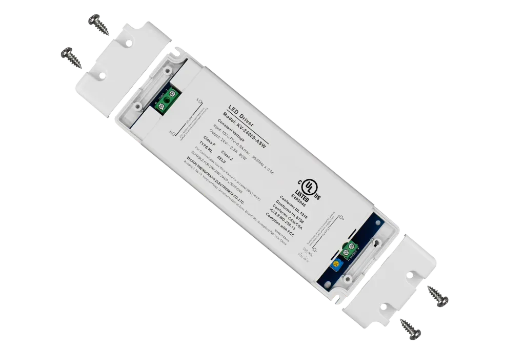 24V 60W Class 2 Non-Dimmable Driver Tape Light | KV-24060-ASW