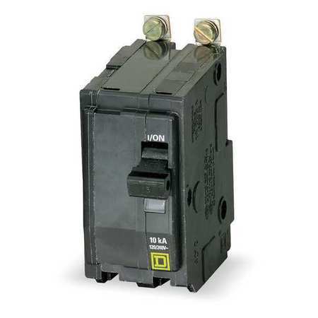 Square D QOB215 Miniature Circuit Breaker, QO Series, 15A, 2 Pole, 120/240V AC, 10kA at 120/240V AC