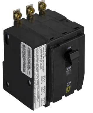 Square D QOB3501021 Miniature Circuit Breaker w/ Shunt Trip 120V, QO Series, 50A, 3 Pole, 120/240V AC, 10kA at 120/240V AC
