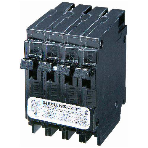 Siemens Q21520CTNC Circuit Breaker, 120/240V AC, 2x20A Single Pole 1x20A 2 Pole