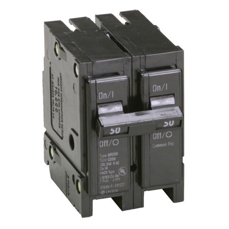Eaton BR250 50A Push On Double Pole Circuit Breaker