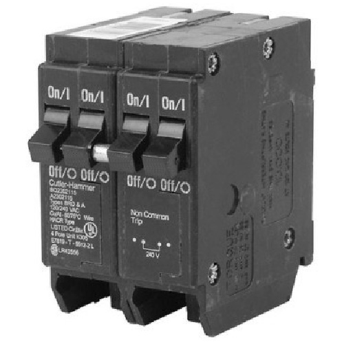 Eaton DNPL154015 2x15A Single Pole, 1x40A Double Pole Standard Trip Circuit Breaker - Space Saver Tandem