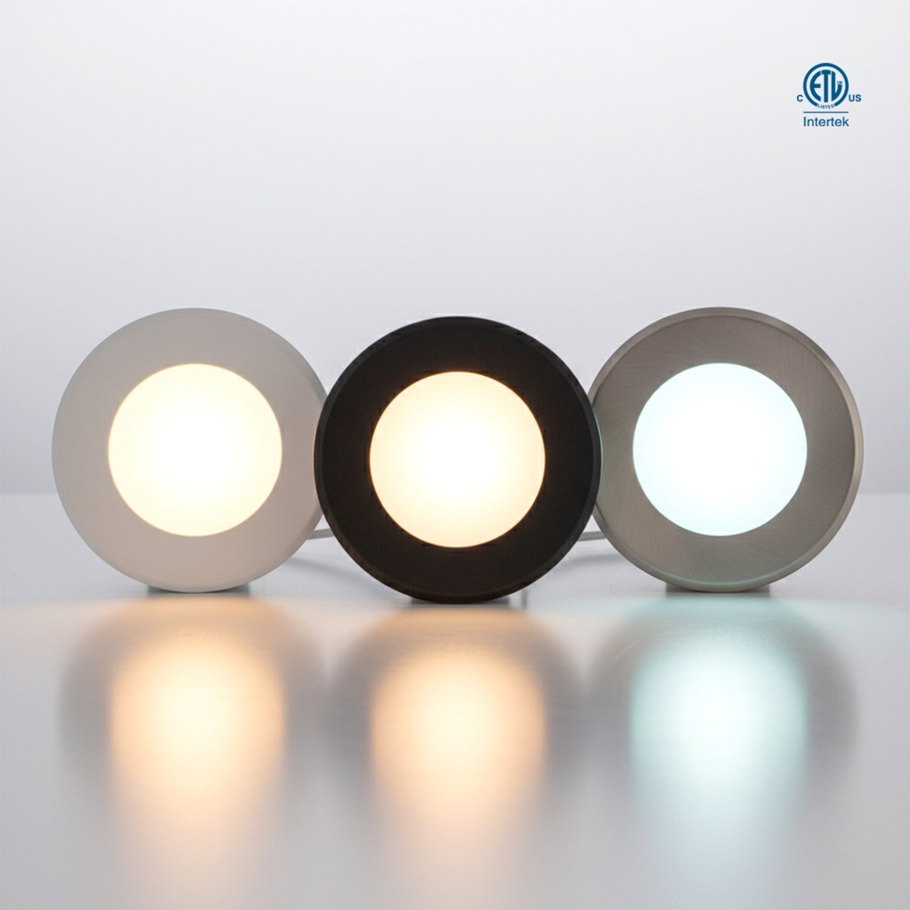 [PUK 1.5-3CCT-BK] Ortech PUK 1.5 — LED Puck Light (Black)