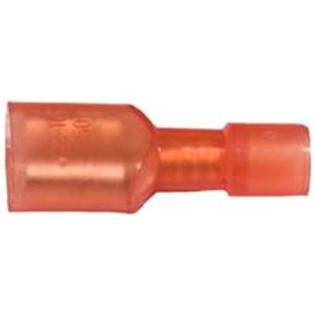 Morris 11968 Nylon Fully Insulated Double Crimp Female Disconnects - 22-16 Wire, .032 x .187 Tab, Pack of 100