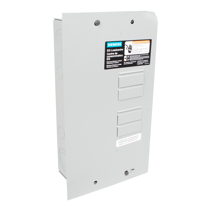 Siemens EQL4100 100A 4/8 Circuit Multiple Application Loadcentre