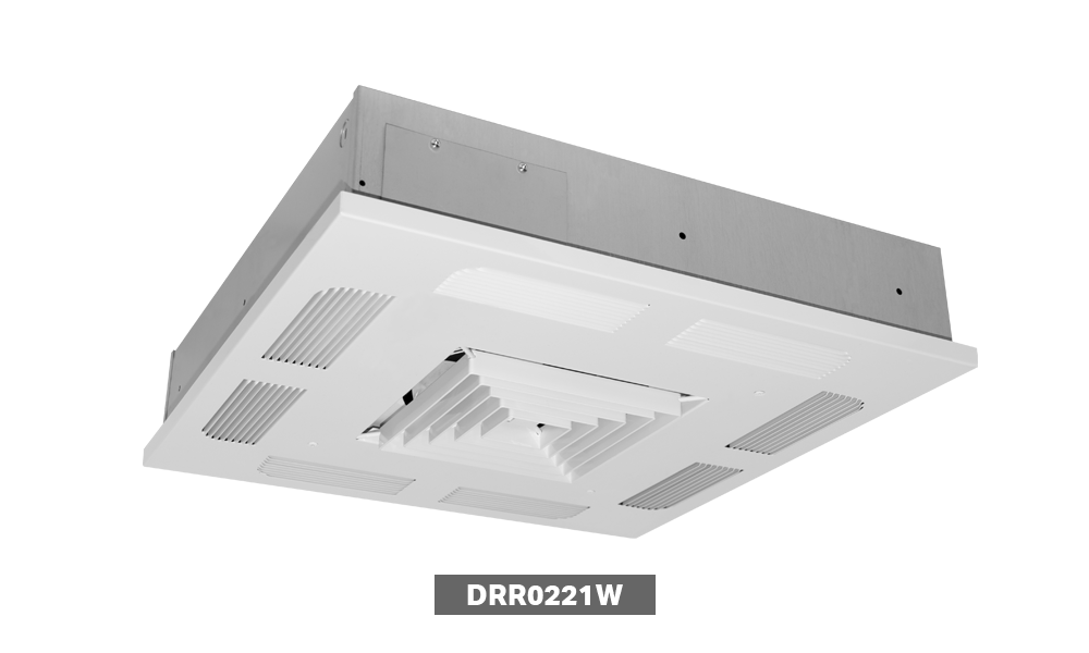 Stelpro DRR0231CTSW DR-R Recessed Ceiling Fan Heater 2000W 347V, Soft White, Built-In Thermostat + Contactor