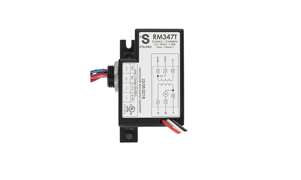 Stelpro SPRRM347T Electromechanical Relay with Transformer for Prima Baseboards, 347V/24V, Left Side