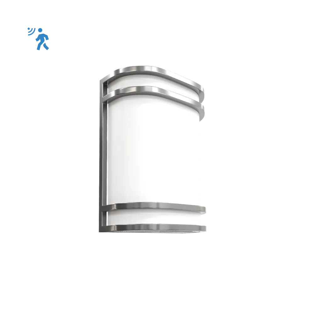 [RENO-WSP-MCCT-MW-MS-G2] Reno Deco Brush Nickel Wall Sconce With Integrated Microwave Sensor
