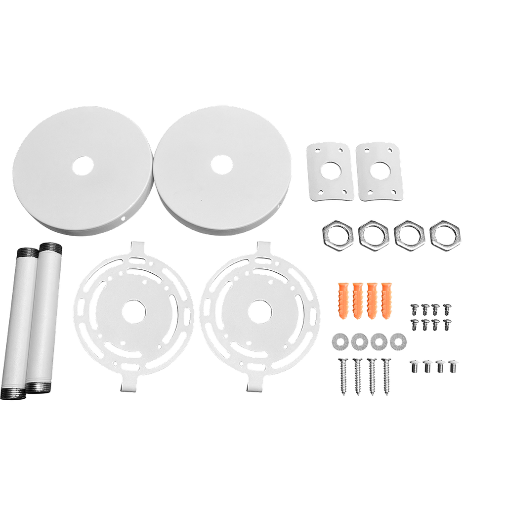 [RENO-RALS-WMB-WH] Reno Rail Wall-Mounted Bracket for Rounded Architectural Linear Strip (White)