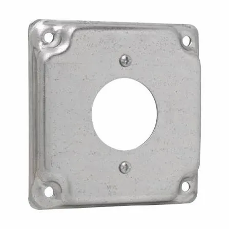 4" Square Cover, 1/2" Raised, 1-5/8" Round Opening