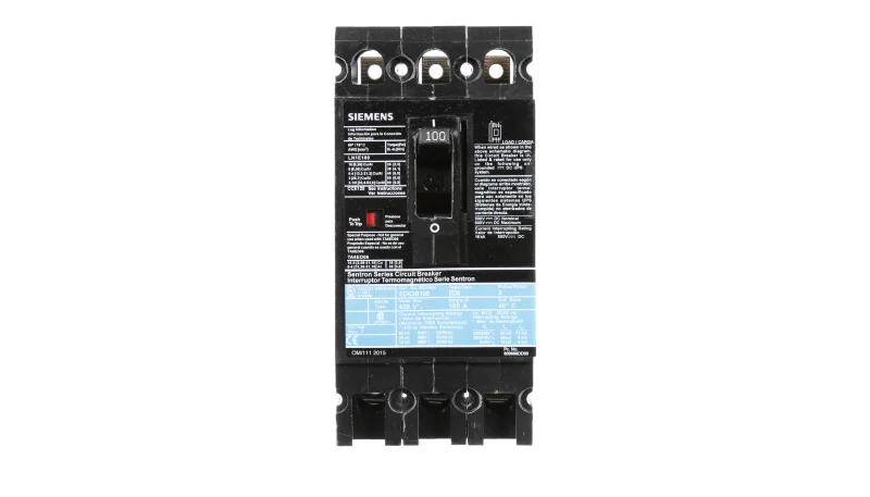 [ED63B100] Siemens ED63B100 100A 3-Pole 600V Molded Case Circuit Breaker