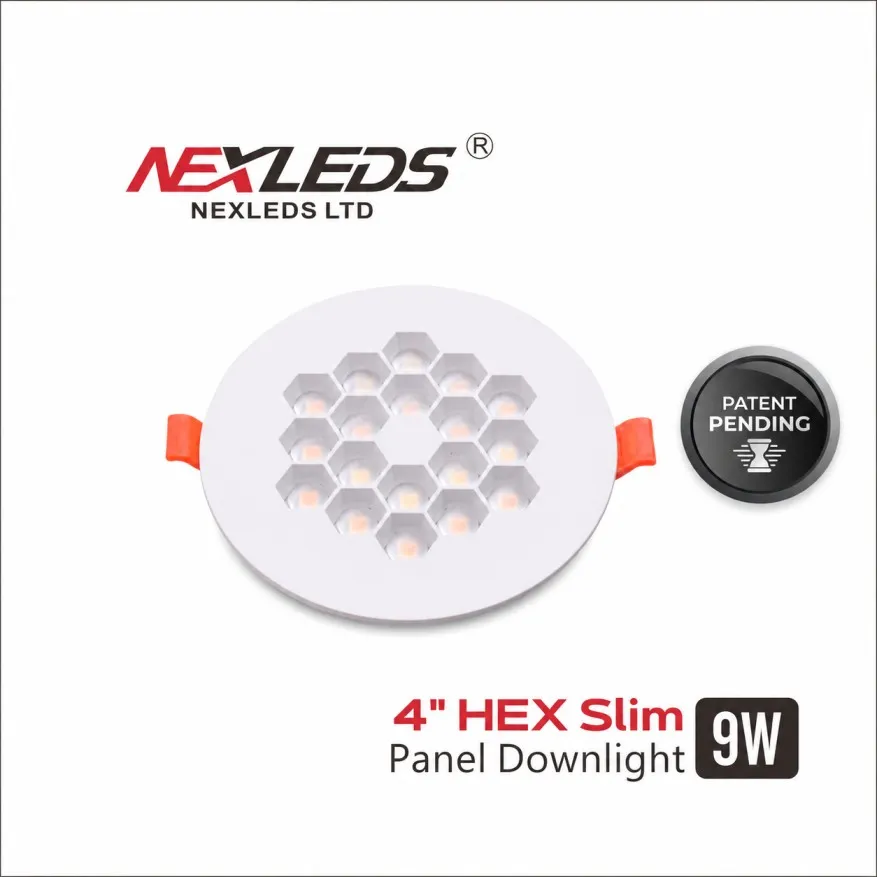 Nexleds NX-4HXP-9W-5CCT 4" Hex Slim Panel Downlight 9W 5CCT