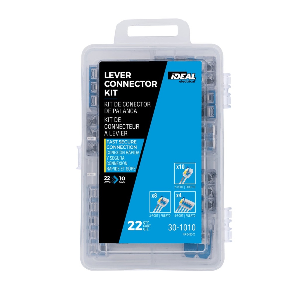 [30-1010] In-Sure® Lever Wire Connectors, 10 AWG, 22-Piece Kit