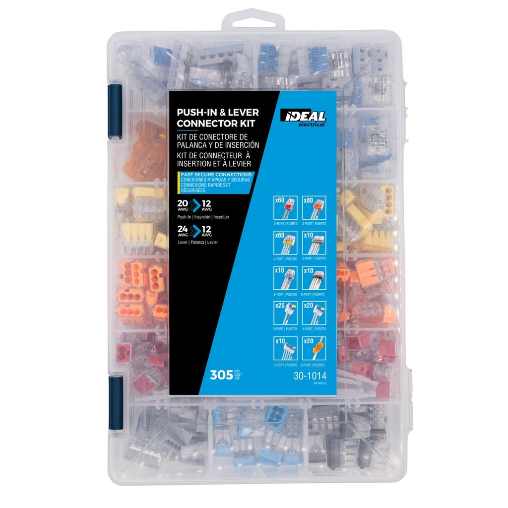 In-Sure® Lever and Push-In Wire Connectors, 305-Piece Kit