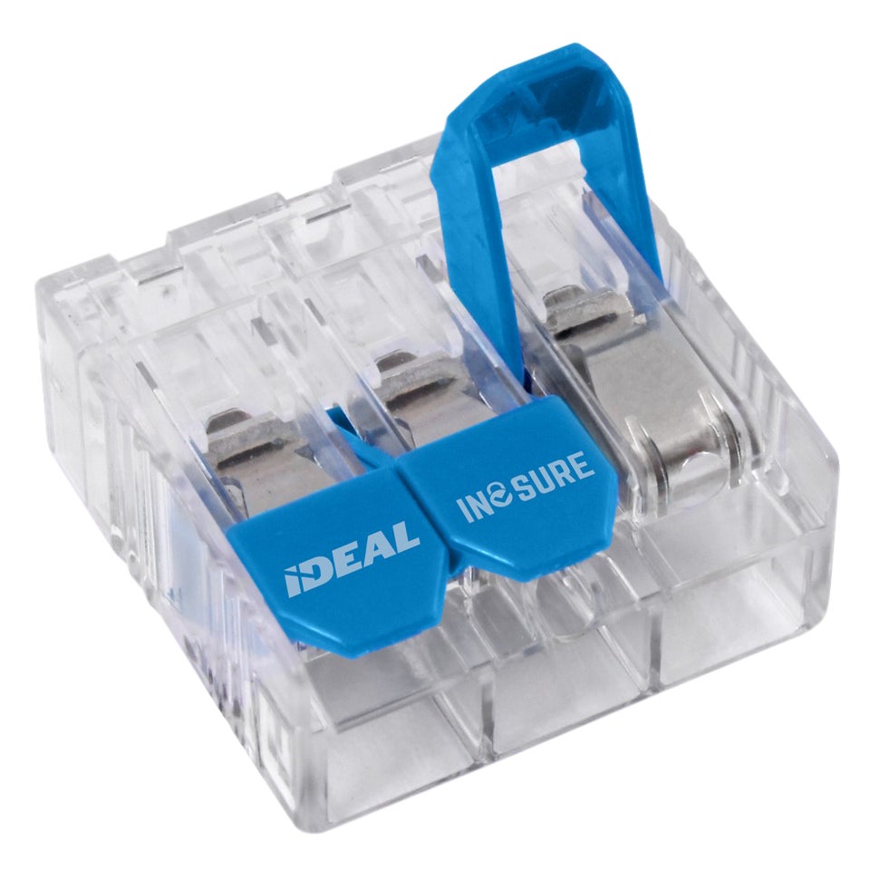 [30-25L33J] In-Sure® Lever Wire Connectors, 10 AWG, 3-Port, Jar of 225