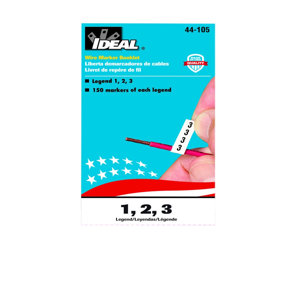 [44-105] Wire Marker Booklet, 150 of Each "1, 2, 3"
