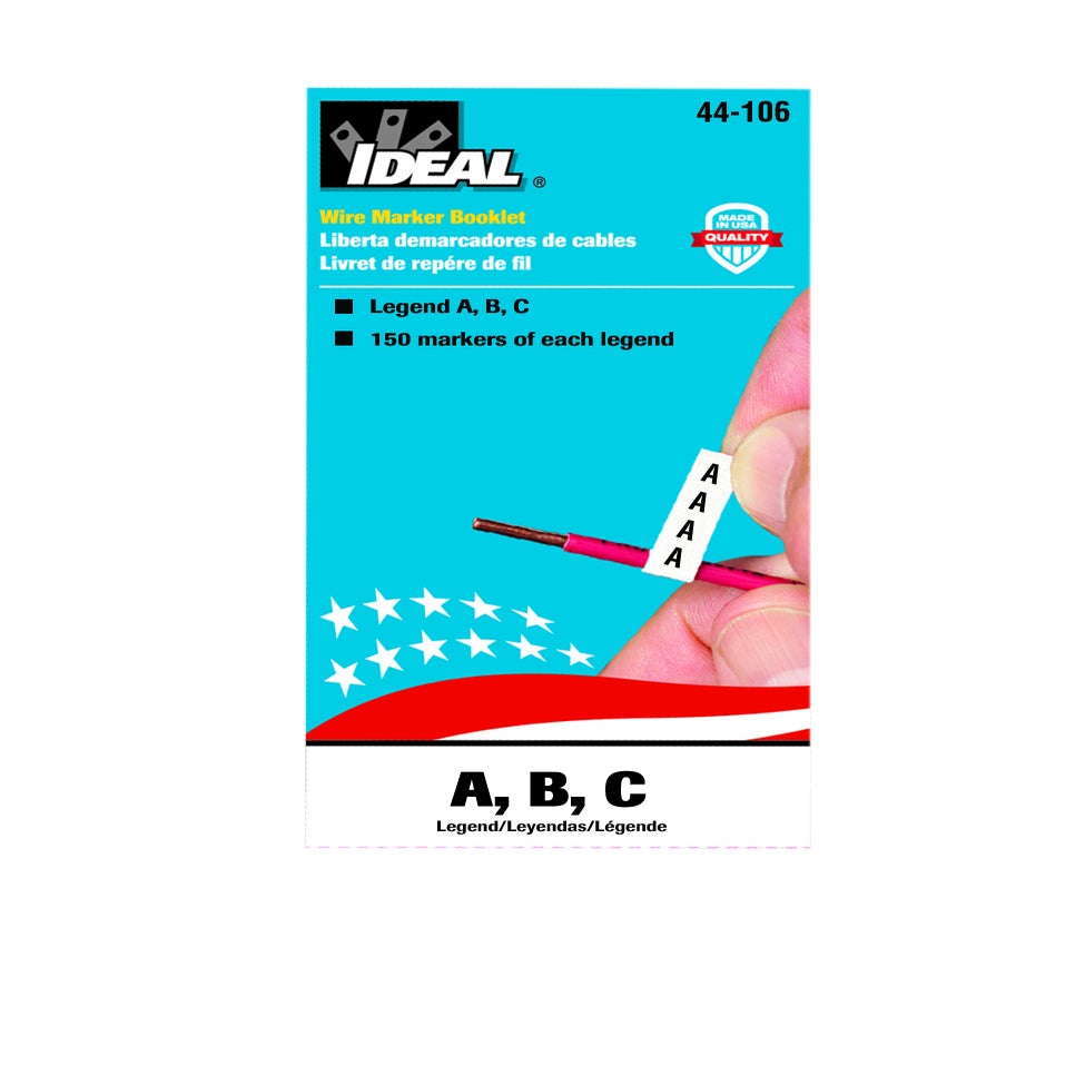 Wire Marker Booklet, 150 of Each "A, B, C"