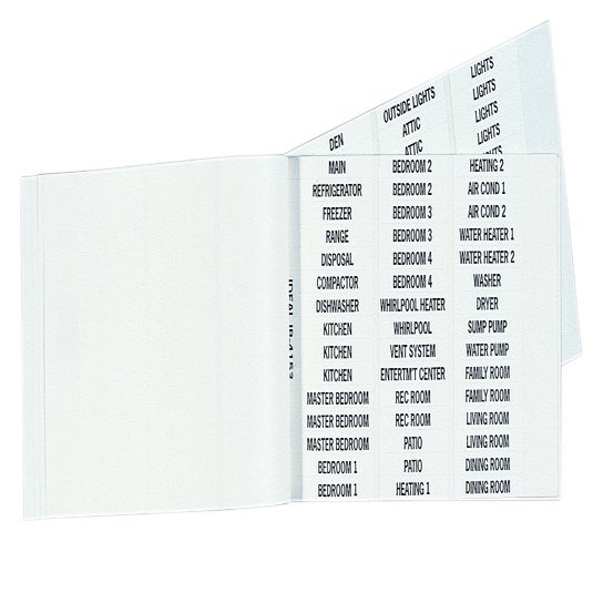 [44-154] Wire Marker Booklet, Load Center Legends