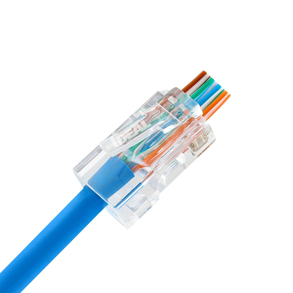 [85-373] CAT5e Feed-Thru RJ45 Connectors, Card of 10